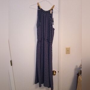 MICHAEL Michael Kors true navy dress size L NWT